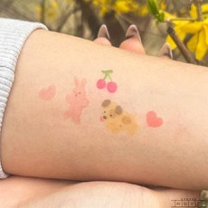 라담상점 타투스티커 러브데이 유아스티커놀이