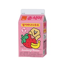 춘식이 딸기바나나우유 500ml x 9개