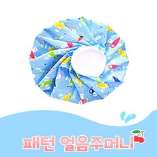패턴 얼음주머니 비행기블루 중, 1개