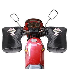 XGOPTS 가을겨울 바이크 핸들 커버 오토바이 핸드고 형포머 귀여운 무늬 극난기모 로드바이크 장갑 加厚 방한 핸들카바 바이크그 로브 바람막이 보온 오토바이 장갑 커버 손목 손 보