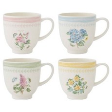 포트메리온 보타닉가든 스케치북 머그 4종 세트 400ml, 혼합색상, 1세트