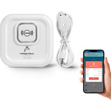 가정용 100dB 스마트 물 센서 알람 누수 감지기 트리플 감지 모드 앱 원격 모니터 및 라인 지하실 주방 욕실용 무선 탱크 레벨 모니터1팩 포함, 1pack