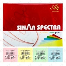 선우통상 색지 A4 4가지 칼라 용지 80g 1권 500매, 색상-노랑