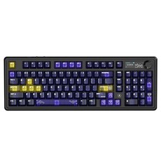 에이재즈 AK980 V2 프로 RGB 커스텀 3모드 유무선 기계식 키보드, 옐로 + 퍼플, 리치축, 제조사축
