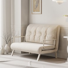 실버미어 소파베드 접이식 각도조절 소파 침대, 아이보리