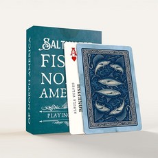 바닷물 물고기 플라스틱 플레잉 카드: 방수 플레이하는 동안 52종 배우기 최고의 낚시 장비 추가 모든 도구 상자에 적합 독특한 테마 놀이 카드 덱, 바닷물 물고기 플라스틱 플레잉 카드: 방수, 플레이하는