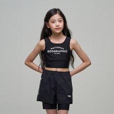 내셔널지오그래픽 키즈 K242GRG630 여아 이너탑 CARBONBLACK 924364
