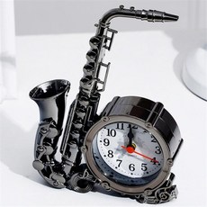 색소폰 모양의 알람 시계 창의적인 탁상 가정 장식용 학생 기숙사 1PC, 07 log-0x90x10cm