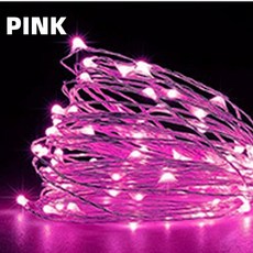 10 20 방수 랜드 요정 조명 실버 구리 LED 파티 30M 웨딩 크리스마스 USB 장식 와이어 문자열, Pink, 30m By USB