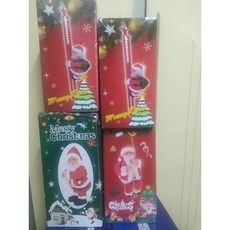 古早聖誕老人電動玩具, 1個, 爬樓梯