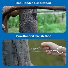 수동 와이어 톱 야외 체인톱 휴대용 캠핑 하이킹 나무 절단 도구, 1개, 1. 1PCS