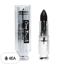 댕기머리 원터치 헤어 커버 스틱 4g, 흑색, 4개