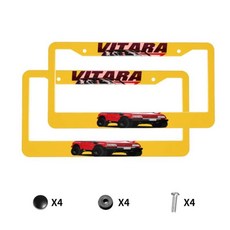 비타라 프린트 패턴 번호판 프레임 홀더 알루미늄 장식 보호대 나사 자동차, 2. MULTI-1, 1개