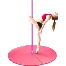 폴댄스 매트 공중 링 보호 원형 대형 접이식 안전, 직경 1.2m x 두께 5CM