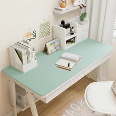 오염 방지 테이블 매트 패드 장패드 데스크매트 책상매트 깔개 덮개 가죽장패드, 푸른색, 50*120, 1개