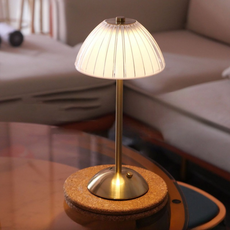 빈티지 프랑스 크림 스타일 배 모양 무드등 충전식 터치 침실 탁상 램프 부드러운 조명 분위기 조롱박 데스, 02 Color2