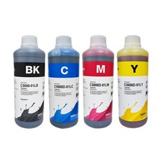 [잉크테크] 캐논 무한공급기 리필잉크(각 1 000ML) C5000-01LB(안료)+ C5000D-01LC(염료) +C5000D-01LM(염료)+C5000D-01LY(염료), 1개, 노랑