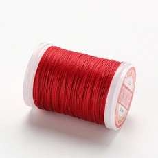 가죽 DIY 액세서리용 실 공예 재봉실 라운드 폴리에스터 코드 코팅 스트링 0 4mm 5mm 6mm, 0.4mm, 14-Red, 1개