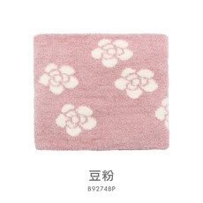 體溫魔術師 扶桑花刺繡保暖圍脖 加厚針織冬季頸套，時尚保暖，多功能圍脖設計，親膚柔軟材質，精緻工藝, 豆粉, 1個