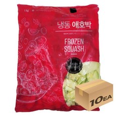 1박스) 냉동야채 애호박 슬라이스 6mm 1Kg 대용량 x 10개입