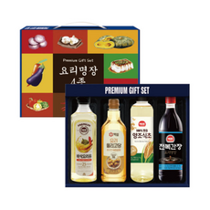 프리미엄 선물세트 요리명장 4종선물세트(전복간장 요리유 식초 올리고당)