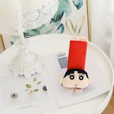 짱구는못말려 자동차 목쿠션 헤드레스트 안전벨트 커버 세트 만화 짱구 캐릭터 차량용 선물, F 1개, 1개