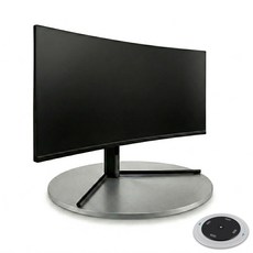 코스토프 모니터 회전받침대 9mm 슬림 TV 회전판 스탠드, 실버