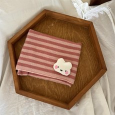 아동 겨울 방한 목도리 방풍 보온 캐릭터 어린이 남아 여아 겨울용, 스트라이프 핑크