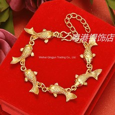 WARM 베트남 사금 여성 24K 순 골드 액세서리 999오래 되다 색상이변하지않음 라이크 태국 자여자 팔찌