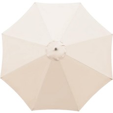 플루이어 10피트 8인치 리브 파티오 우산 교체 캐노피 이중 레이어 오프셋 캔틸레버 걸이 시장 아웃도어 우산용 우산캐노피 전용, Beige