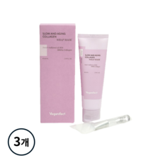 [정품배송] *비건이펙트* 콜라겐-랩핑 마스크 콜라겐-팩 (+전용브러쉬기획구성) I 바르는콜라겐 피부쿨링 초밀착 추가구성 피부탄력케어 모공 각질케어!!++, 1개입, 3개