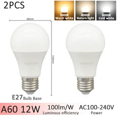 2개 전구 3색 CCT 벽 스위치 AC110V 220V E27 B22 18W 24W 메모리 기능 색온도 재설정 조명 (침실용), [09] 12W E27, [01] AC100-240V