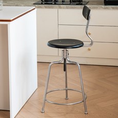 升降吧椅 實木靠背 旋轉高腳凳 適用於餐桌和吧台, 詳見包裝, 詳見包裝, 黑色