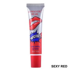 립글로우 티어 풀 리퀴드 립스틱 오래 지속되는 립글로스 마스크 베이스 방수 모이스처라이저 메이크업 필오프 화장품 6 가지 색상, 04 Sexy Red, 1개, [04] Sexy Red