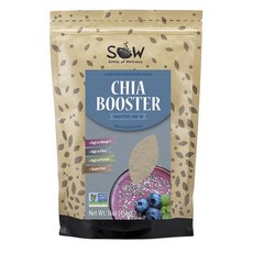 SOW Chia Booster Protein Powder Smoothie Add-in 無麩質素食主義者, 1個, 454克