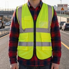 자전거 오토바이 배달 야간 라이딩 형광 반사조끼