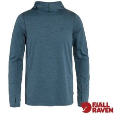 【Fjallraven 小狐狸】送》男 輕薄防曬穿袖連帽 長袖T恤 Abisko Sun 登山排汗衣 北極狐 87199