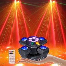 四合一六臂蜂眼小金剛旋風光束燈搖頭燈，酒吧KTV旋轉蹦迪燈，多功能舞台燈光設備, 1個, 英規,120w