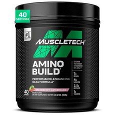 머슬테크 아미노 빌드 BCAA 포뮬러 파우더 스트로베리 워터멜론맛 593g, 1개