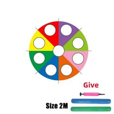 성화봉 용 무지개 우산 낙하산 장난감 두더지 팀워크 활동 야외 와 스포츠, 1) 2M, 1개