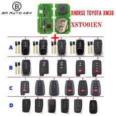 스마트키 Lexus XM38 용 Toyota Xhorse VVDI 범용 원격 키 Fob 4D 8A 4A 유형 모두 1 XSTO01EN 쉘 포함 생성, C Type, 5, 1개