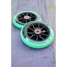 MGP 익스트림 스쿠터 바퀴 110MMX24MM 블랙 프로 프로페셔널 고탄소강 팬시, 소라+검정120mm 2개, 1개