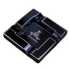 H. Upmann棕色四方菸灰缸，精緻設計，耐用材質，提升生活品味, 黑色蒙特, 1個