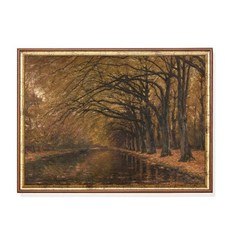 빈티지 가을 숲 풍경 포스터 무디 러스틱 팜하우스 나무 캔버스 그림 거실 벽장식 홈 데코, 16. 5