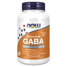 NOW Foods GABA素食咀嚼錠, 90顆