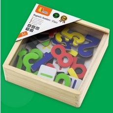 비가 숫자 원목자석 37P 자석보드판, 1세트