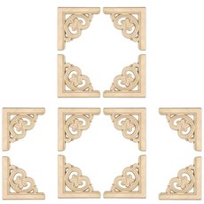 크롭프트 12PCS 1인치 미도색 목재 조각 캐비닛 가정용 가구 DIY 가전제품 도어, 2.4inch(6cm)