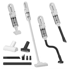 HELLOLEIBOO 무선 휴대용 진공 청소기 LT-124CG, 화이트