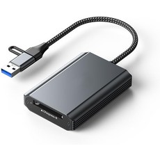 USB CA 케이블이 있는 알루미늄 합금 CF Express B형 카드 리더 소니 캐논 니콘 SLR 액세서리용 USB3.2 Gen2 10Gbps 고속 Type-C 메모리 어댑터