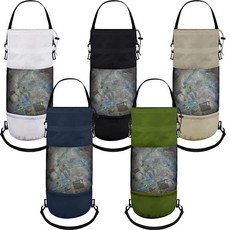 Patelai 휴대용 보트 쓰레기 봉투 컨테이너 메시 쓰레기 봉투 캔 재사용 가능한 쓰레기 용기 남성 여성 성인 카약 캠핑카 낚시 바다(5개), 5